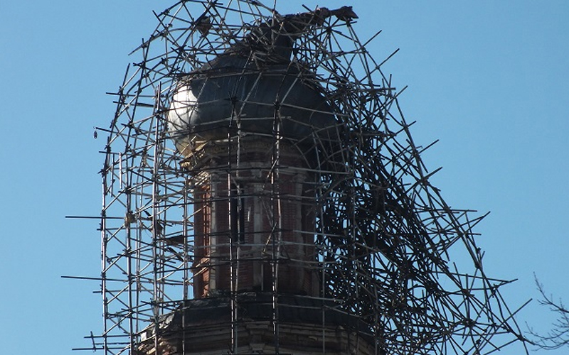 Новодевичий монастырь во время реставрации