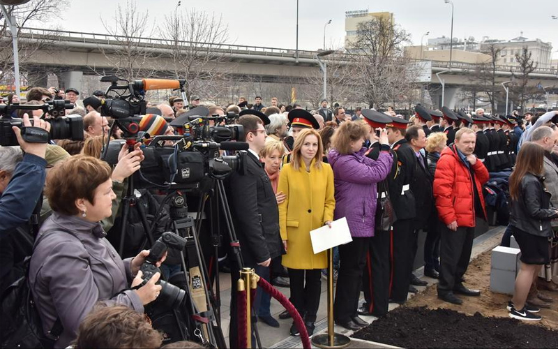 Торжественное открытие бюстов четырем советским космонавтом